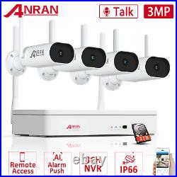 ANRAN Home Security Camera System Wireless Outdoor 2Way Audio 1TB HDD CCTV WiFi