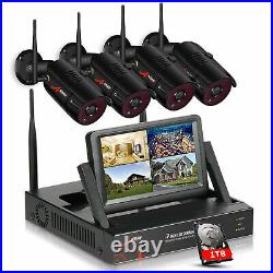 ANRAN Outdoor Wireless Security WiFi Camera System 1080P HD 4/8CH NVR With 1TB