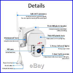 ANRAN Pan/Tilt CCTV Wireless Security Camera Waterproof 2way Audio 1080P Wifi IR