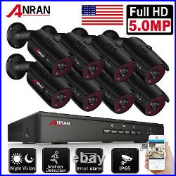 ANRAN PoE Security IP Camera System Outdoor 5.0MP HD IPC 8CH NVR Home Safety APP