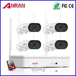 ANRAN Security Camera System 5MP Wireless Audio WiFi CCTV 12''Monitor Outdoor