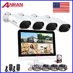 ANRAN Security Camera System Home Outdoor CCTV 12 Monitor 1TB Hard Drive AHD 2K