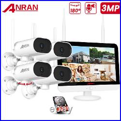 ANRAN Security Camera System Outdoor Wireless Home 3MP 1TB 12LCD WIFI CCTV 1TB