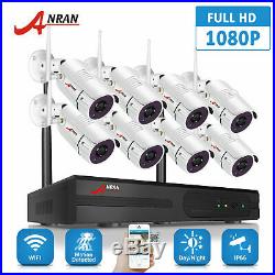 ANRAN Security Camera System Wireless 8CH NVR Wifi Outdoor 1080P HD CCTV 1TB HDD