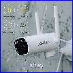 ANRAN Security Camera System Wireless Home Outdoor 2K With 12monitor 2way Audio