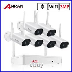 ANRAN Security Camera System Wireless Outdoor Audio 3.0MP IP66 8CH CCTV HDMI Kit
