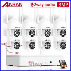 ANRAN Security Camera System Wireless WiFi CCTV Audio Home 360° PTZ Outdoor