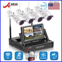 ANRAN WiFi CCTV 4CH 7LCD NVR HD IP Camera Wireless Security System Night Vision