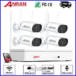 ANRAN Wifi Security Camera System 3MP 8CH NVR CCTV Home Outdoor 2 Way Audio
