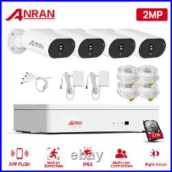ANRAN Wired CCTV Security Camera System HDMI AHD 1080P 8CH DVR Night Vision