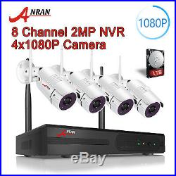 ANRAN Wireless 8CH 1080P HDMI NVR 4x2MP CCTV Outdoor Security Camera System 1TB