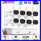 ANRAN Wireless Security Camera System 8CH Monitor CCTV 1296P 2TB Home Outdoor