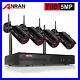 ANRAN Wireless Security Camera System Audio Home WiFi CCTV 8CH 12Monitor 1TB HD