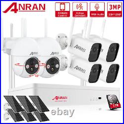 ANRAN Wireless Security Camera System Outdoor Solar Battery IP PTZ Cam CCTV IP65