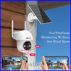 ANRAN Wireless Security Camera System Outdoor Solar Battery IP PTZ Cam CCTV IP65