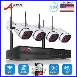 ANRAN Wireless Security Camera System Outdoor Wifi 1080P 1TB CCTV 4CH NVR IR Cut