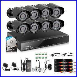 Analog CCTV 700TVL HD Bullet 8-Pack Security Cameras with 8CH DVR 500GB HDD Kit