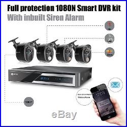 Anni 8CH 1080N DVR 2.0MP 1080P Pir/Gas/Siren Alarm CCTV Security Camera System