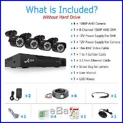 Anran 8CH AHD 1080P CCTV Camera Security System 1080N Outdoor Night Vision DVR