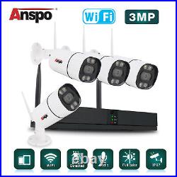 Anspo 3MP Audio Wireless Security WiFi IP Camera System NVR CCTV AI Detection