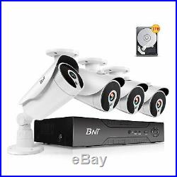 BNT 8CH 1080P POE NVR 2MP IP Camera CCTV Security System Night Vision + 1TB HDD