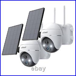 Battery Outdoor Security Camera System Wireless IP Home CCTV 3MP Solar Panel Set