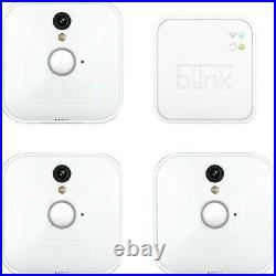 Blink Indoor 3 Camera HD Home Security Camera System White with Wall Mount
