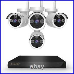 Bullet Security Camera System Outdoor Wireless Audio Wifi Home CCTV 5MP 8CH NVR