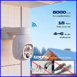 CAMCAMP 4MP Wireless Security Camera System Home Outdoor CCTV Solar PTZ Cameras
