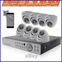 CCTV 8CH Full HD DVR 1080N 8X 1080P OUTDOOR IR Home Security Camera System Kit
