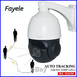 CCTV Security AHD 1080P Auto Tracking IR PTZ Camera High Speed Pan Tilt 30X ZOOM
