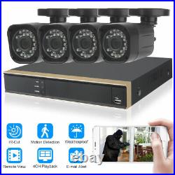 DID 4CH 1080N DVR 720P IP65 CCTV Home Security Camera System with4