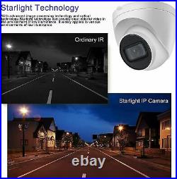 Dahua 8MP CCTV System kit Starlight 4K IP Security Camera MIC 8CH 8POE NVR lot