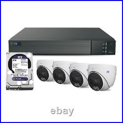 Epcom IP Camera Kit NVR 4 Ch 4 Turret Cameras Color 24/7 3TB HDD CCTV Security