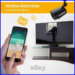 FLOUREON 4CH 1080P DVR Security CCTV IP Camera System Kit Outdoor Night Vision