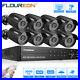 FLOUREON 8CH 1080N AHD DVR Outdoor 3000TVL 1080P Camera Home Security Kit CCTV