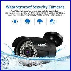 FLOUREON 8CH 1080N AHD DVR Outdoor 3000TVL 1080P Camera Home Security Kit CCTV