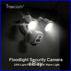 Freecam Home Flood Light Cam Security Camera 1080P Motion Detection, Siren Alarm