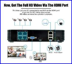 Full HD 1080P 4CH NVR CCTV System Outdoor IP Camera 4CH POE Security Camera Kit