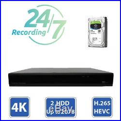 GW 16 Channel 4K DVR (12) 8MP CCTV Varifocal Zoom 4K Dome Security Camera System