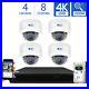 GW 8 Channel DVR (4) 8MP CCTV Motorized Zoom 4K Dome Home Security Camera System