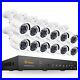 H. 265+ 16 Channel 4-in-1 1080p DVR Security Camera System Outdoor Night Vision