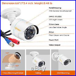 H. 265+ 16 Channel 5-in-1 1080p DVR Security Camera System 12pcs 2MP CCTV Camera