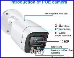 H. 265 8CH 5MP NVR POE CCTV Security Camera System Outdoor EXIR Night IP Network