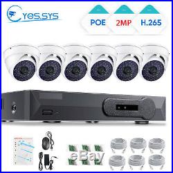 H. 265 8CH POE HD 4.0MP NVR 6X 1080P 48IR LED Dome IP Camera CCTV Security System