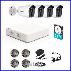HD 1080P 4 Channel DVR Security System With 4x Ultra 2MP Camera Indoor/Outdoor
