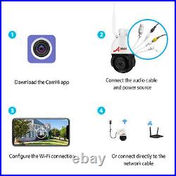 HD 5MP Wireless WiFi PTZ Security Camera Outdoor System Audio CCTV Night Vision
