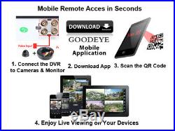 HD 8 Channel H264 DVR Cloud QR CCTV Surveillance Security Camera Recorder with 1TB