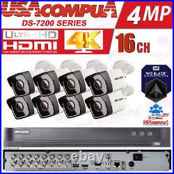HIKVISION 16CH Security System 4MP 16 Channel Bullet Camera CCTV With HARD DISK