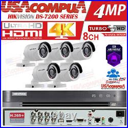 HIKVISION 4K Security Camera System CCTV Kit 8CH 4K DVR With Camera 1080P (W HDD)